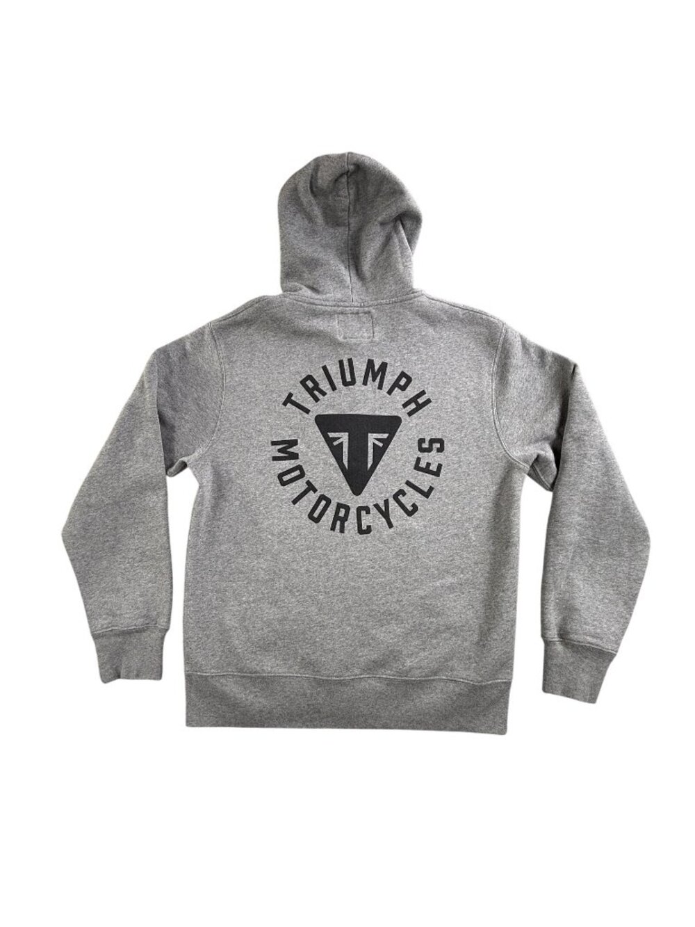 Triumph Motorcycles Hoodie Mens Medium Gray Full Zip Fleece Graphic Bikercore